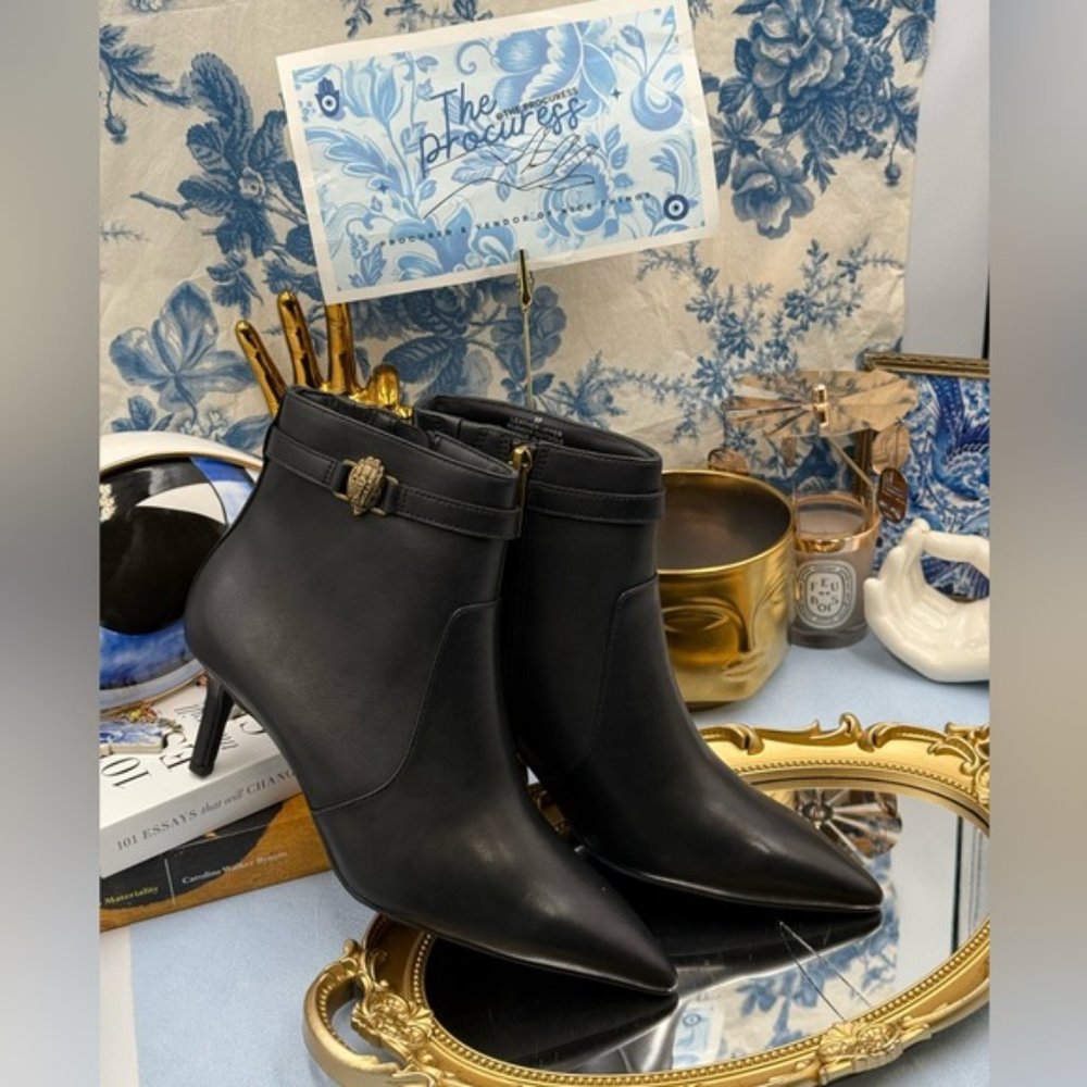 🆕 KURT GEIGER LONDON 🧿 NWOT Kensington Flexi Woven Leather Ankle Boots, Sz 7 - Picture 4 of 16